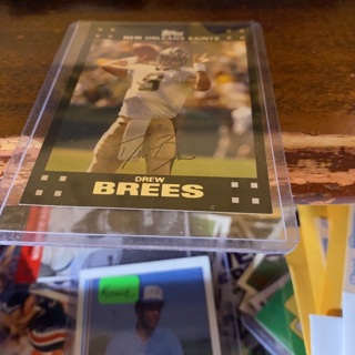 2007 topps Drew Brees football card 