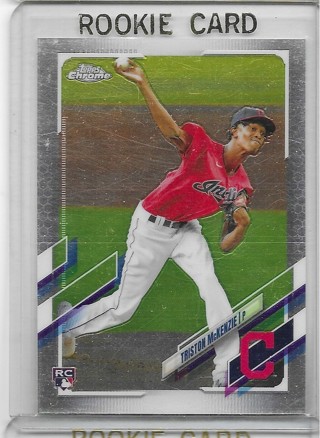 Triston McKenzie 2021 Topps Chrome #21 Rookie Card