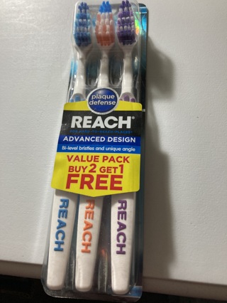 Reach Toothbrushes (New) 3 in pack