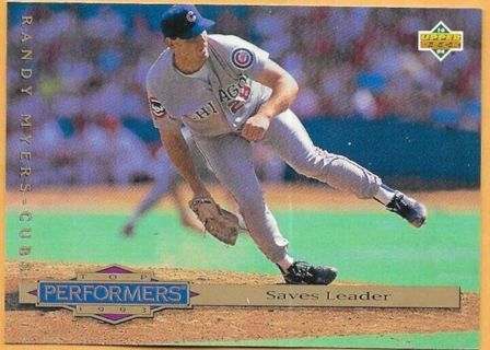 1994 Collector's Choice Baseball Card #308 Randy Myers TP