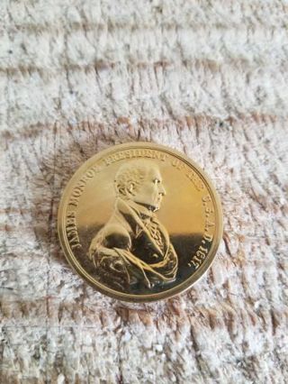 JAMES MONROE.VTG GOLD PLATED PRESIDENTIAL COIN/TOKEN