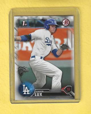 2016 Bowman Draft Gavin Lux Dodgers 1st Bowman Baseball Card