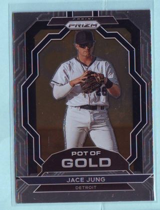 2023 Panini Prizm Jace Jung POT OF GOLD INSERT Baseball Card # PG5 Tigers