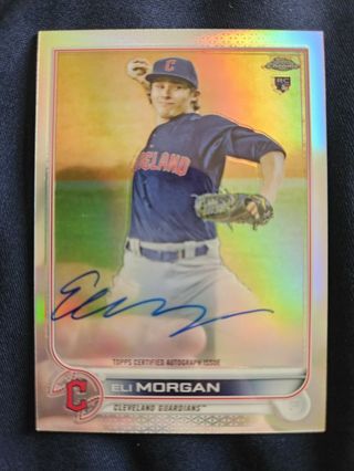 2022 Topps Chrome Rookie Autograph Refractor Eli Morgan