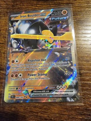 Pokemon Iron Boulder EX holo rare card 099/162