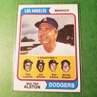 1974 TOPPS BASEBALL SET BREAK 144 WALTER ALSTONMGR. DODGERS