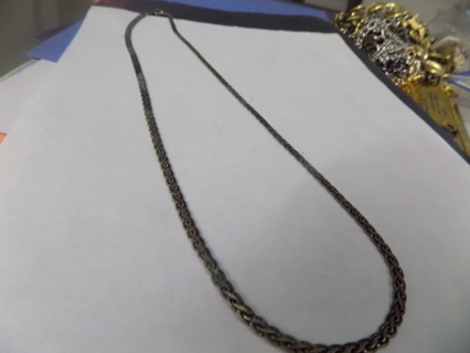 Braided flat link chain necklace