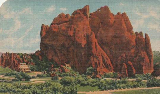 Vintage Used Postcard: e: 1946 Garden of the Gods, CO