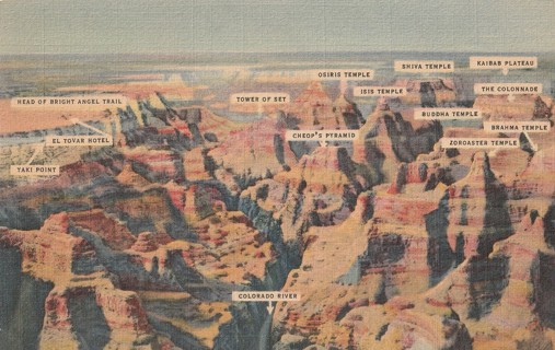 Vintage Unused Postcard: s: Grand Canyon, AZ