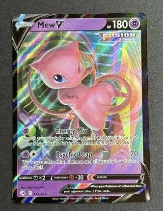 NM Ultra Rare Mew V #1 SWSH Pokemon card