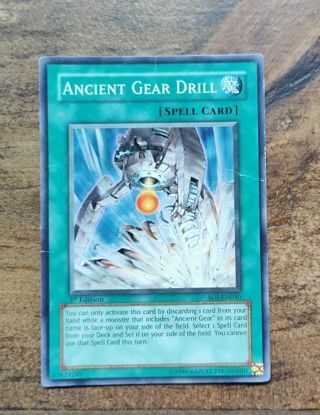 Yu-Gi-Oh Card 1st Edition Ancient Gear Drill