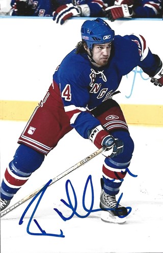 Ryan Hollweg Autographed 4x6 Color Photo Rangers