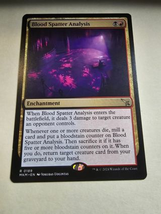 Magic the gathering mtg Blood Splatter Analysis rare card Murder Karlov Manor