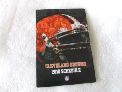 2010 Cleveland Browns Football Pocket Schedule 