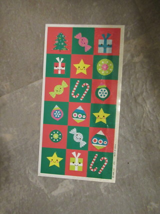 Small sheet of Christmas stickers --- CUTE!