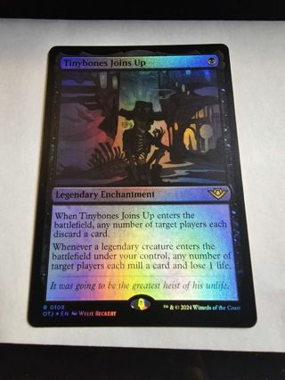 Magic the gathering mtg Tinybones Joins up foil card rare card Outlaws Thunder Junction