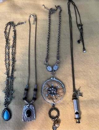 Four Metal Necklaces 