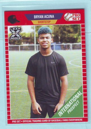 2021 Leaf Pro Set Bryan Acuna ROOKIE Baseball Card # PS24 Twins