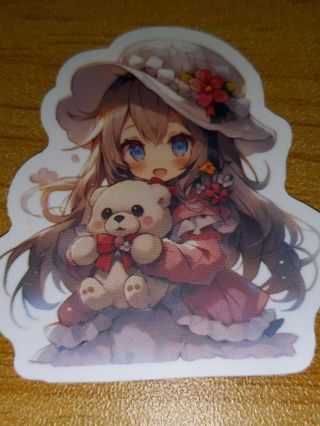 Anime Cute one small vinyl sticker no refunds regular mail only Very nice quality!