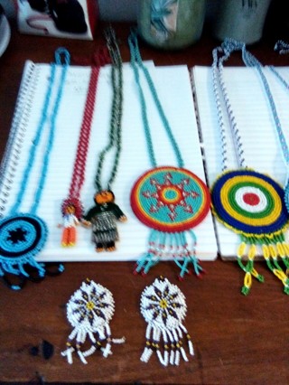 Native American medallion vintage necklaces