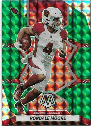 2022 MOSAIC RONDALE MOORE GREEN PRIZM REFRACTOR CARD