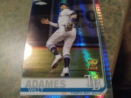 2019 TOPPS CHROME ALL STAR ROOKIE WILLY ADAMES TAMPA BAY DEVIL RAYS BASEBALL CARD# 179