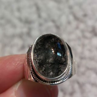 Sterling silver stone ring size 7 approx