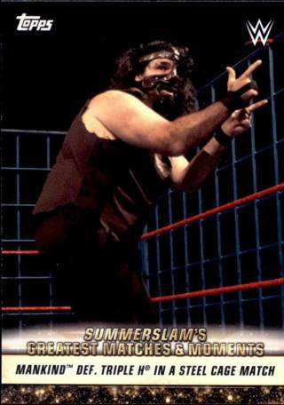 2019 Topps WWE Summerslam Greatest Matches GM-14 Mankind def. Triple H