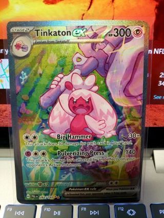 Tinkaton EX Foild Pokémon card