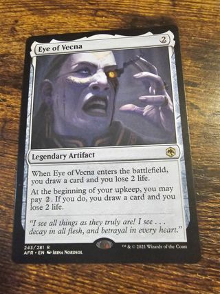 Magic the gathering mtg Eye of Vecna rare card Forgotten Realms