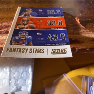 2020 panini score fantasy stars football card 