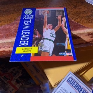 1991-92 fleer team ldr Larry bird basketball card 