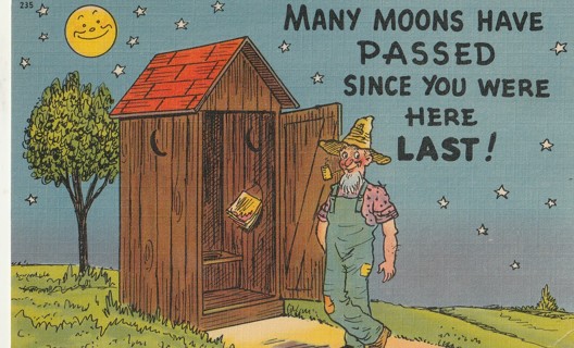 Vintage Unused Postcard: b: Comic, Linen: Many Moons Have Passed