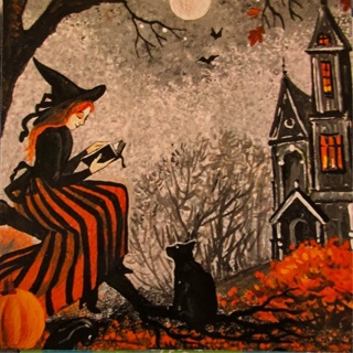 Halloween Witch - 4 x 3” MAGNET - GIN ONLY