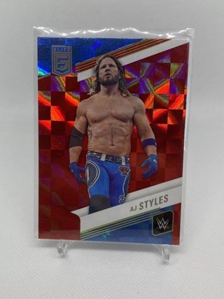 2023 Panini Donruss Elite WWE Wrestling #18 AJ STYLES RED CHECKERBOARD