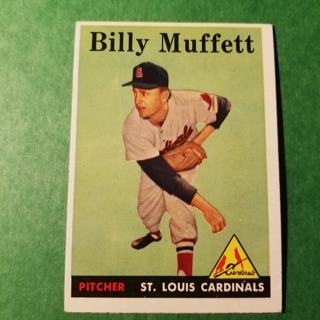 1958 - TOPPS   NRMT+ BASEBALL  CARD NO. 143 - BILLY MUFFETT - CARDINALS