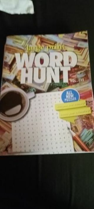 Large print word hunts