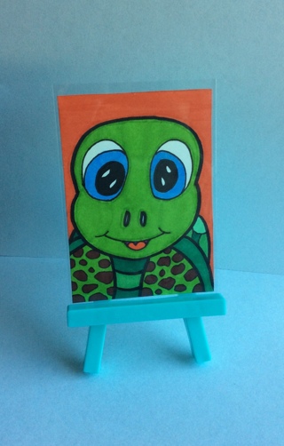 Hi! Im Ted original drawing aceo