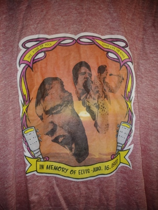 Rare Vintage Elvis Presley Iron-on Graphic Single Stitch T Shirt 70s Pink XL