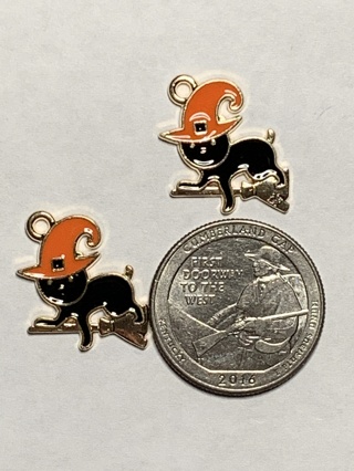 HALLOWEEN CHARMS~#45~SET OF 2 CHARMS~FREE SHIPPING!