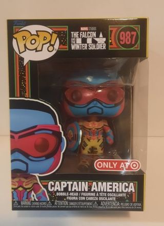 New In Box, Funko Pop Captain America #987 Blacklight from The Falcon and the Winter Soldier