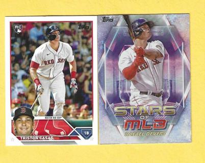 2023 Topps Series 1 Rafael Devers Stars of MLB Insert + Triston Casas Red Sox Baseball Card