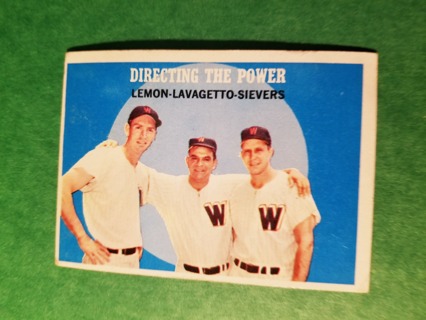 1959 - TOPPS EXMT - NRMT BASEBALL - CARD NO. 74 - DIRECTING THE POWER - SENATORS