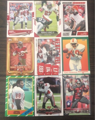 9 Tampa Bay Buccaneers football cards 
