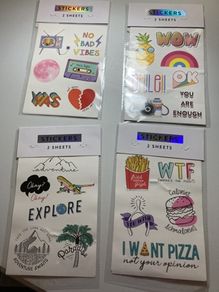 Stickers 4 packs / 8 sheets (new # 2)