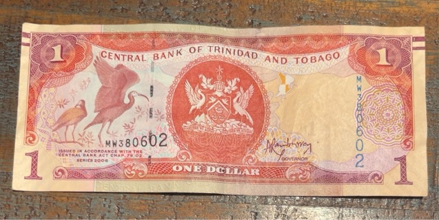 Vintage Trinidad and Tobago Banknote