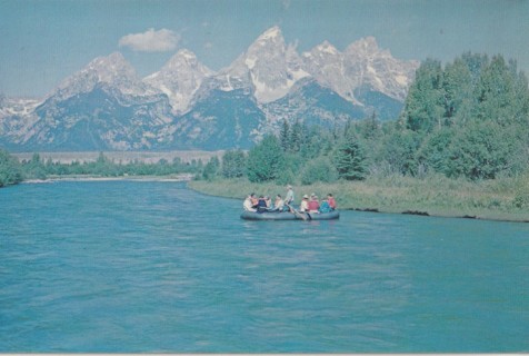 Vintage Unused Postcard: w: Tetons, Jackson Hole, WY