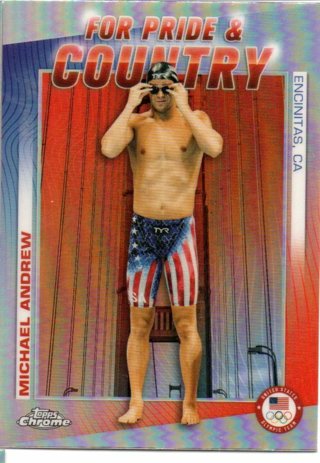 2024 Topps Olympics Chrome Michael Andrew Pride & Country