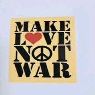Make love not war car decal