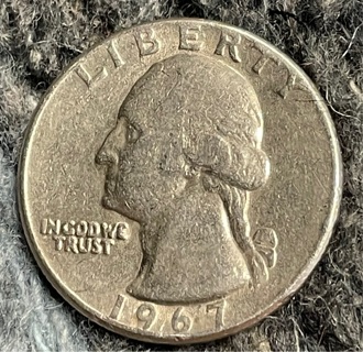 1967 P George Washington Quarter Dollar VF